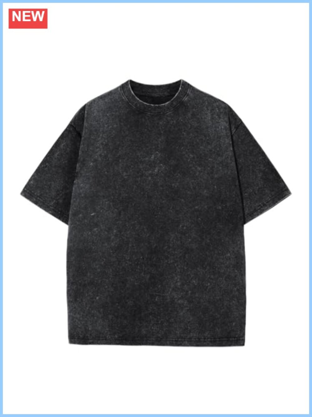 Oversized Cotton T-Shirt Loose Fit Vintage Washed Tee Unisex Crewneck Streetwear